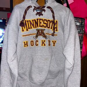 Minnesota Hockey Gray Hoodie
